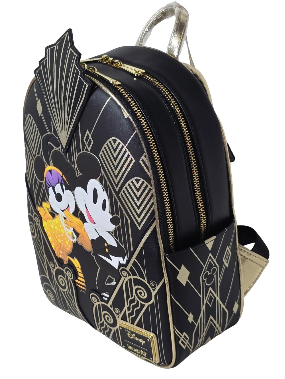 Comic Spot Exclusive Great Gatsby Mickey & Minnie Loungefly Mini Backpack LE Nw - Picture 3 of 8